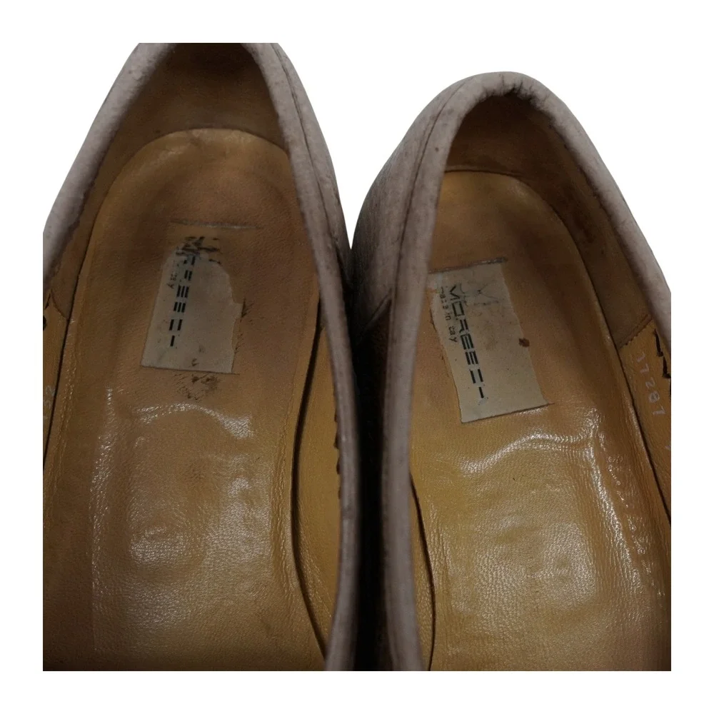 Moreschi Tan Ostrich Leather Penny Loafers Mens 9‎ Made in Italy